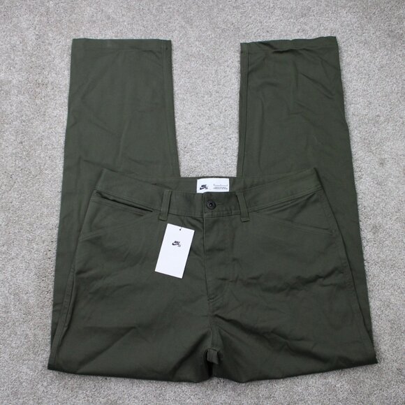 Nike SB Pants NWT Mens 34 Green Skate Heavyweight Skateboarding w/ 32" inseam - Picture 1 of 13